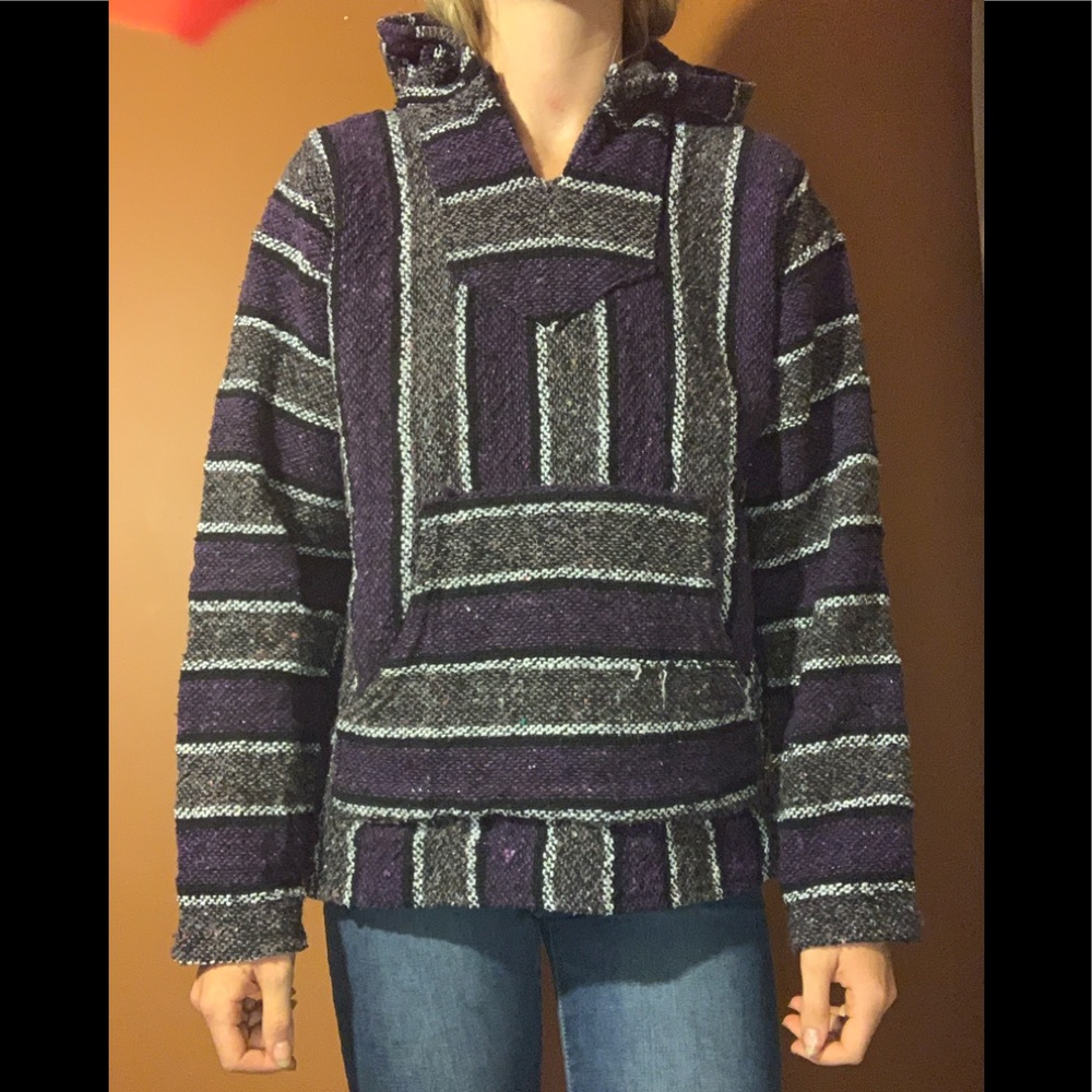 Basic Purple Gray White Black Hooded Drug Rug